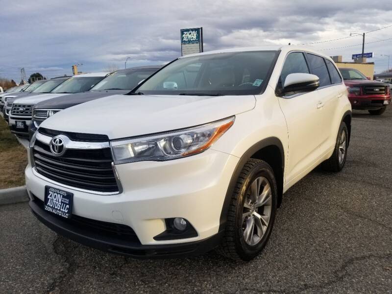 2015 Toyota Highlander for sale at Zion Autos LLC in Pasco WA