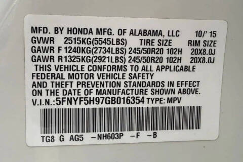 2016 Honda Pilot Touring