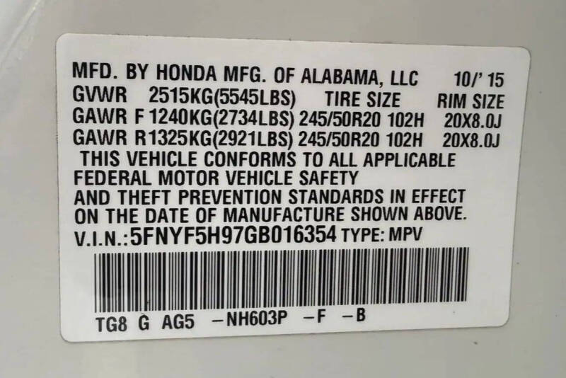 2016 Honda Pilot Touring