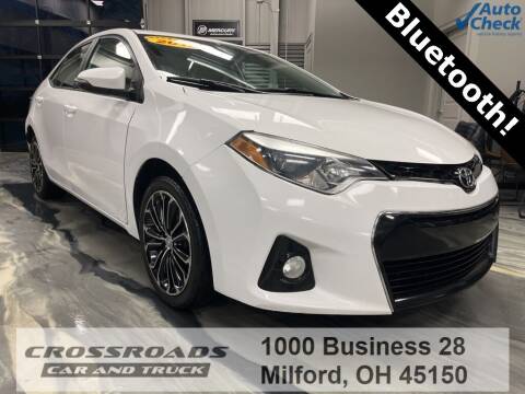 2016 Toyota Corolla for sale at Crossroads Car & Truck in Milford OH