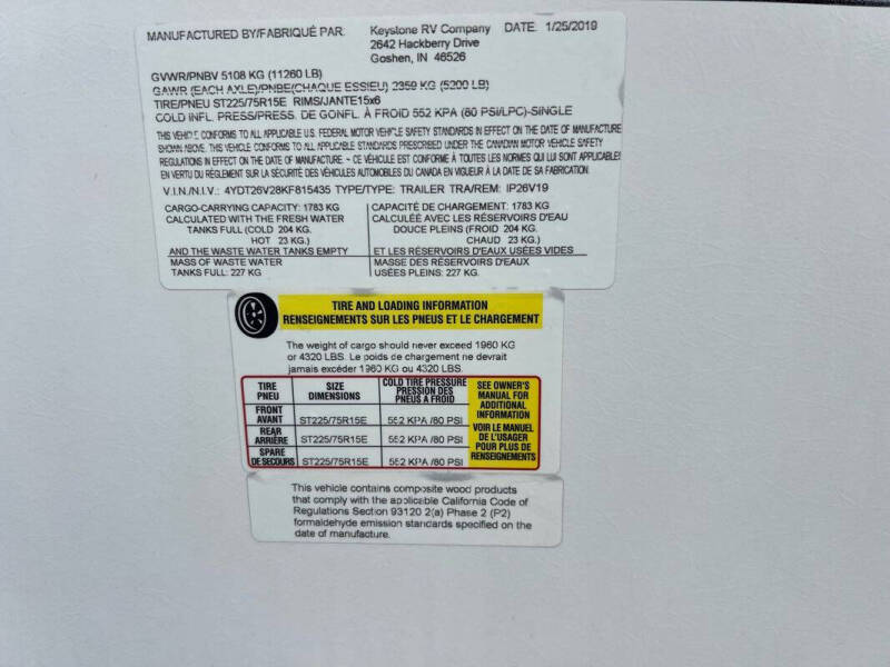 2019 Keystone RV Impact