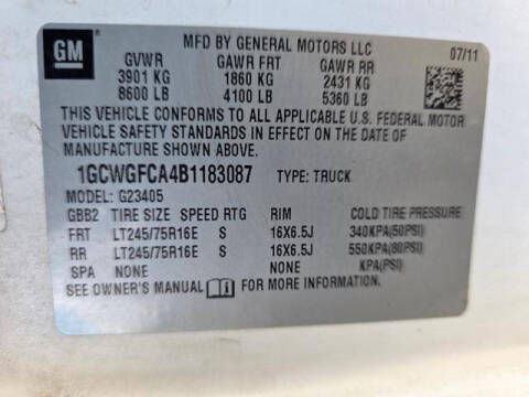 2011 Chevrolet Express 2500