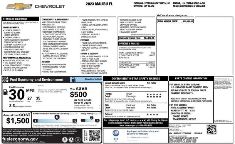 2023 Chevrolet Malibu LS Fleet