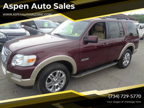 2008 Ford Explorer for sale at Aspen Auto Sales in Wayne MI