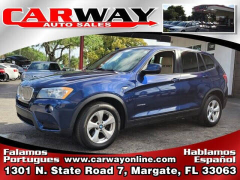 2011 BMW X3 for sale at CARWAY Auto Sales in Margate FL