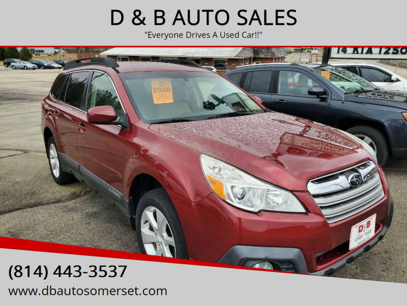 2014 Subaru Outback for sale at D & B AUTO SALES in Somerset PA