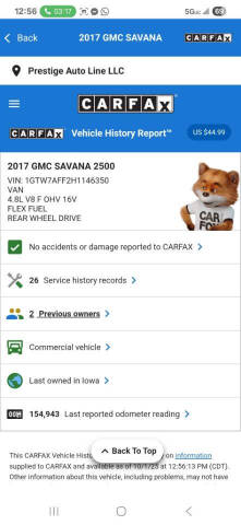 2017 GMC Savana 2500