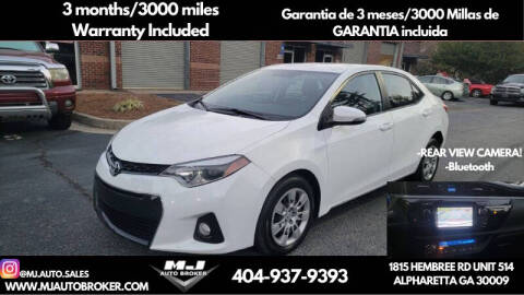 2015 Toyota Corolla for sale at MJ AUTO BROKER in Alpharetta GA