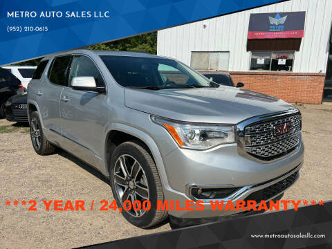 2018 GMC Acadia for sale at METRO AUTO SALES LLC in Lino Lakes MN