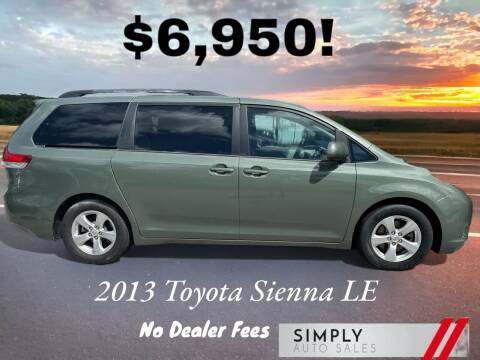 2013 Toyota Sienna for sale at Simply Auto Sales in Lake Park FL