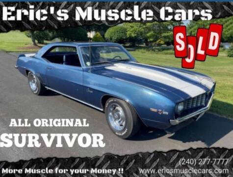 1969 Chevrolet Camaro for sale at Eric's Muscle Cars in Clarksburg MD