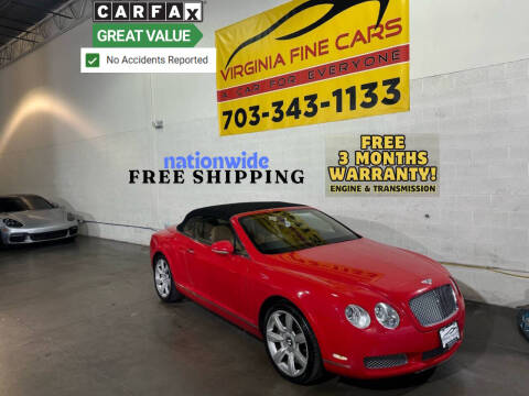 2008 Bentley Continental for sale at Virginia Fine Cars in Chantilly VA