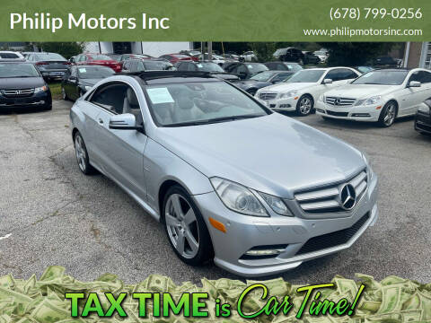 2012 Mercedes-Benz E-Class for sale at Philip Motors Inc in Snellville GA