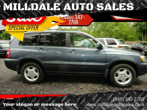 2005 Toyota Highlander for sale at MILLDALE AUTO SALES in Portland CT