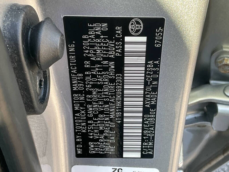 2019 Toyota Camry SE