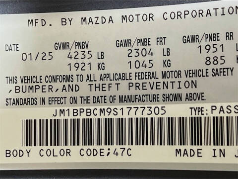 2025 Mazda Mazda3 Sedan 2.5 S Carbon Edition