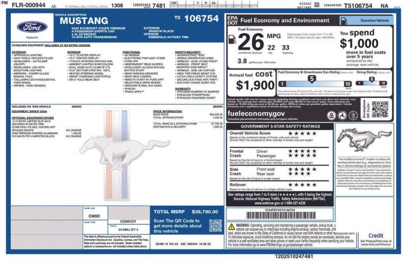 2026 Ford Mustang EcoBoost Premium