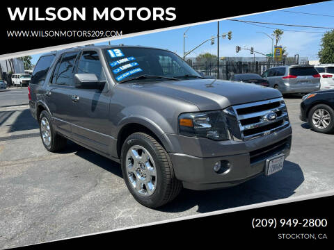 2013 Ford Expedition for sale at WILSON MOTORS in Stockton CA