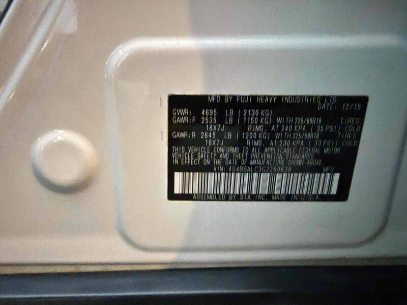 2016 Subaru Outback 2.5i Limited