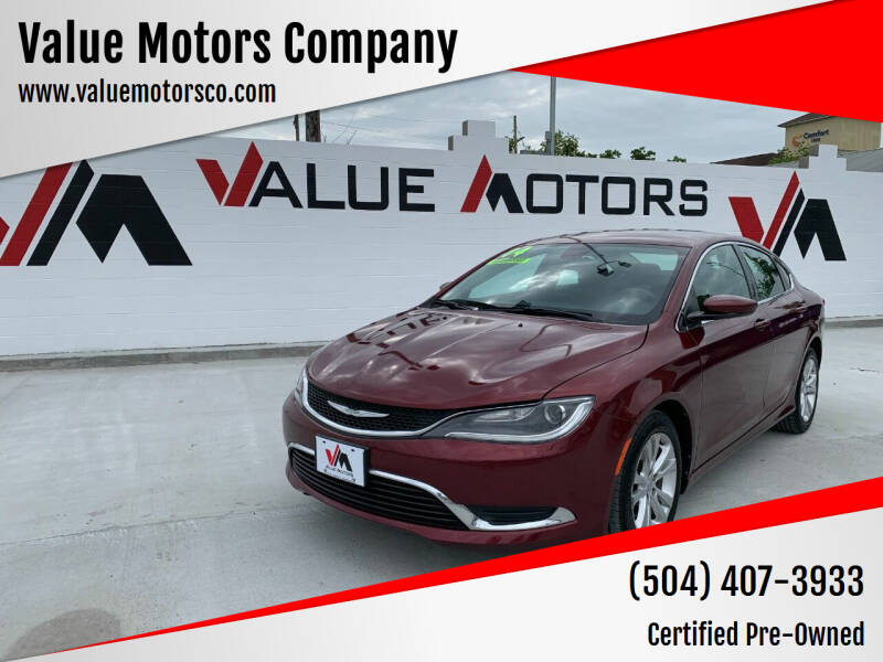 2015 Chrysler 200 for sale at Value Motors Company in Marrero LA