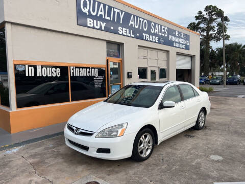 2006 Honda Accord for sale at QUALITY AUTO SALES OF FLORIDA in New Port Richey FL