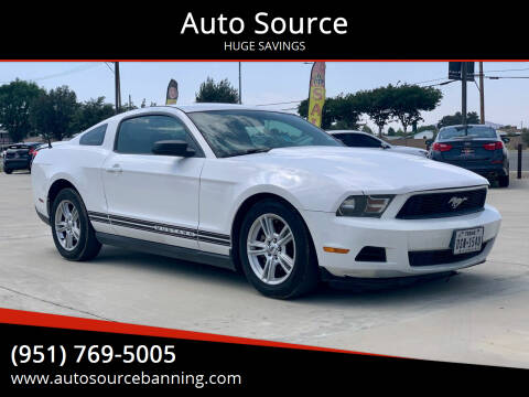2010 Ford Mustang for sale at Auto Source in Banning CA