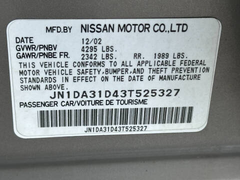 2003 Nissan Maxima SE