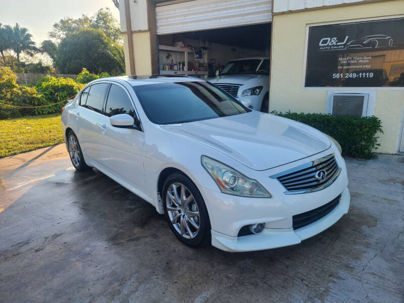 2013 Infiniti G37 Sedan for sale at O & J Auto Sales in Royal Palm Beach FL