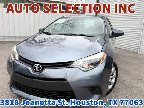 2016 Toyota Corolla for sale at Auto Selection Inc. in Houston TX