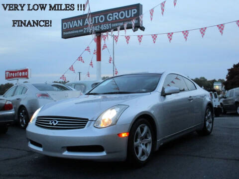 2007 Infiniti G35 for sale at Divan Auto Group in Feasterville Trevose PA