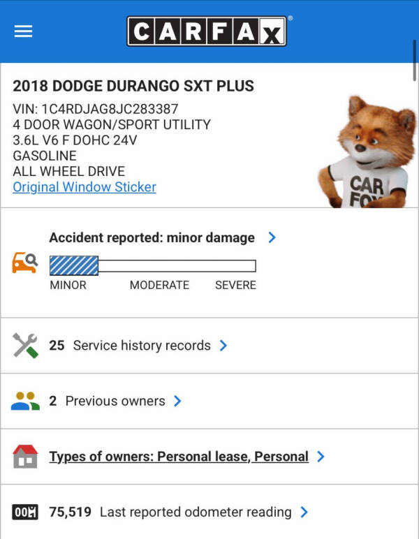 2018 Dodge Durango SXT