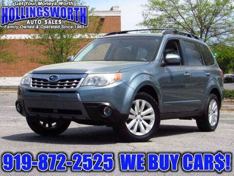2012 Subaru Forester for sale at Hollingsworth Auto Sales in Raleigh NC