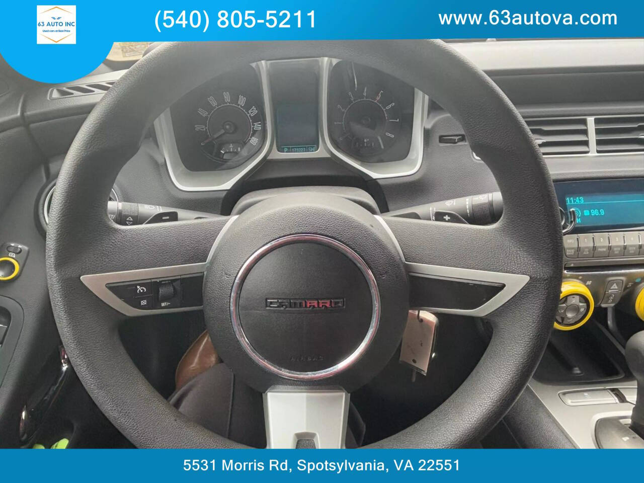 2011 Chevrolet Camaro for sale at 63 Auto Inc in Spotsylvania, VA