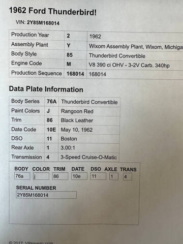 1962 Ford Thunderbird