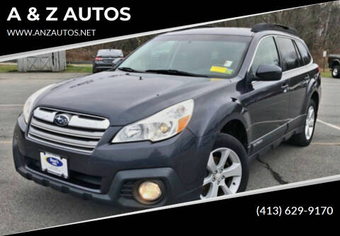 2013 Subaru Outback for sale at A & Z AUTOS in Westfield MA