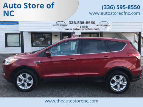 2015 Ford Escape for sale at Auto Store of NC in Walnut Cove NC