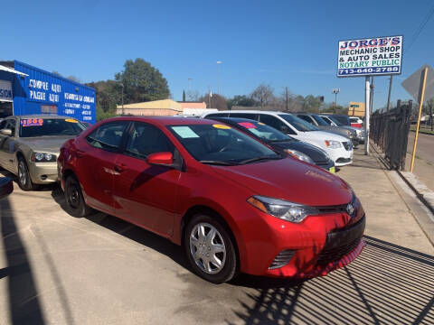 2015 Toyota Corolla for sale at JORGE'S MECHANIC SHOP & AUTO SALES in Houston TX