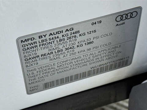 2019 Audi Q5 quattro Premium Plus 45 TFSI