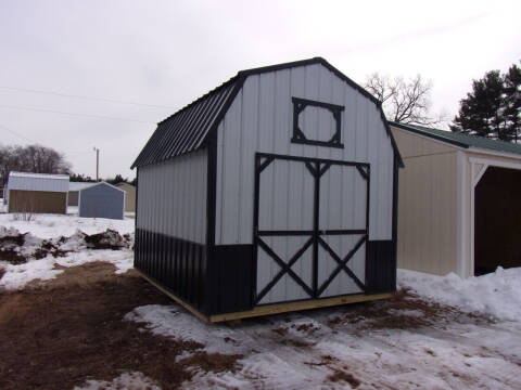  10 x 12 vertical metal lofted barn for sale at Extra Sharp Autos in Montello WI