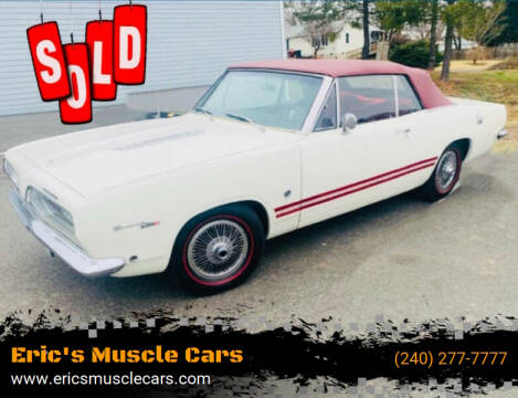 1968 Plymouth Barracuda for sale at Eric's Muscle Cars in Clarksburg MD