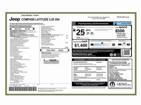 2022 Jeep Compass Latitude Lux