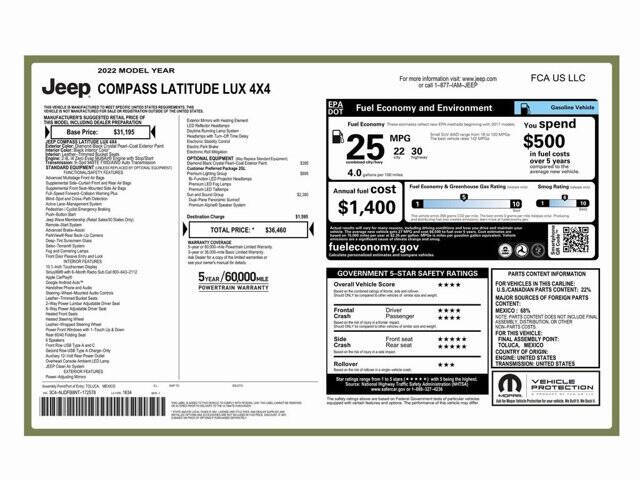 2022 Jeep Compass Latitude Lux