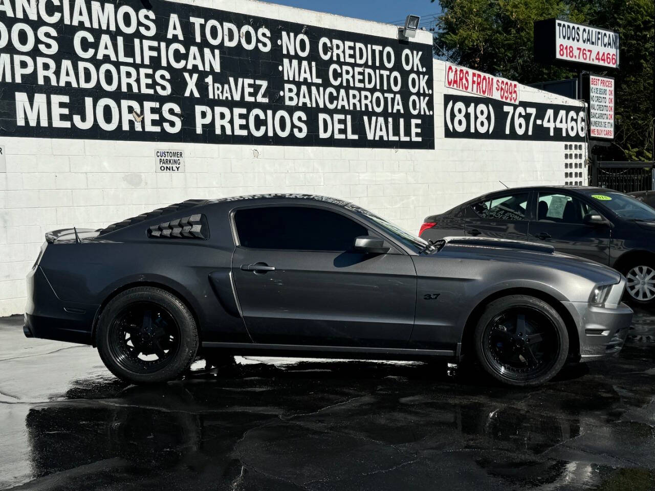 Gray 2014 Ford Mustang V6 V6 2dr Fastback 2