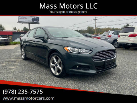 2015 Ford Fusion for sale at Mass Motors LLC in Worcester MA