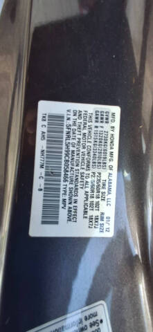 2012 Honda Odyssey Touring