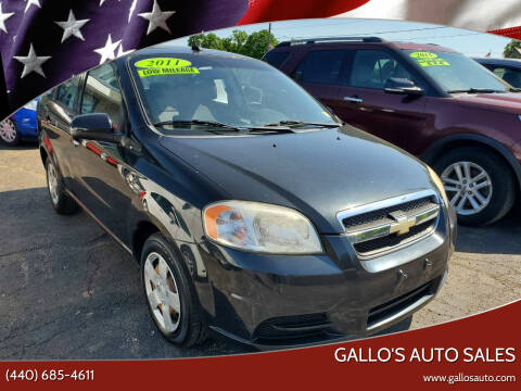 2011 Chevrolet Aveo for sale at Gallo's Auto Sales in North Bloomfield OH