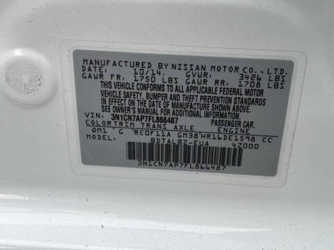 2015 Nissan Versa 1.6 S