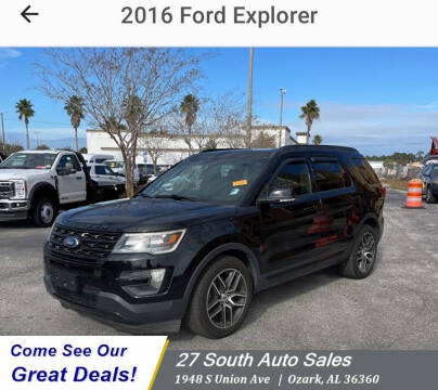 2016 Ford Explorer for sale at 27 South Auto Sales in Ozark AL