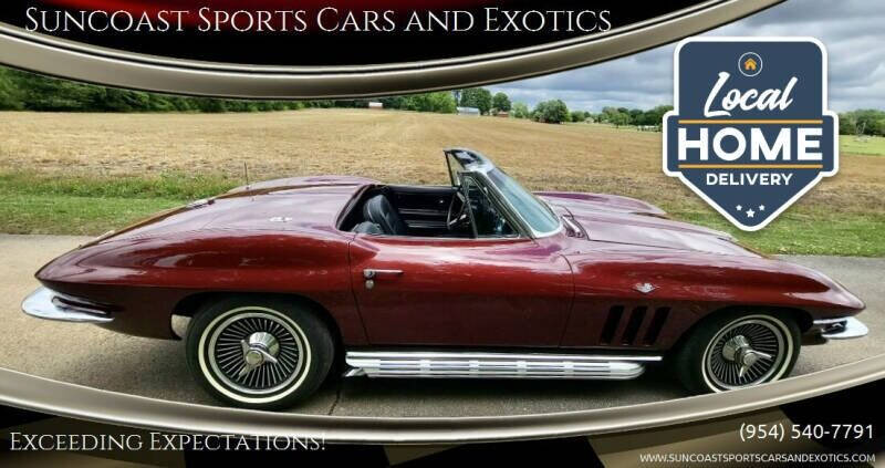 1965 Chevrolet Corvette for sale at Suncoast Sports Cars and Exotics in West Palm Beach FL
