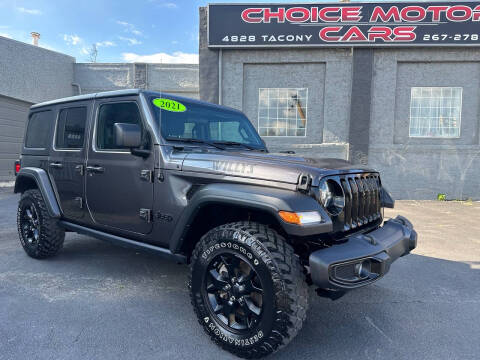 2021 Jeep Wrangler Unlimited for sale at CHOICE MOTOR CARS INC in Philadelphia PA